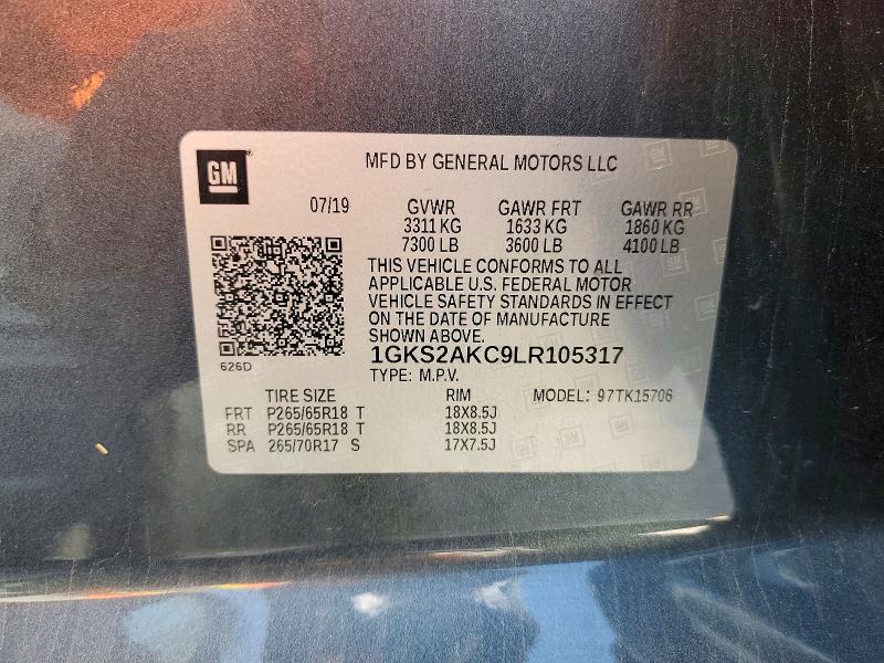 Продажа на аукционе авто 2020 Gmc Yukon, vin: 1GKS2AKC9LR105317, номер лота: 47644086