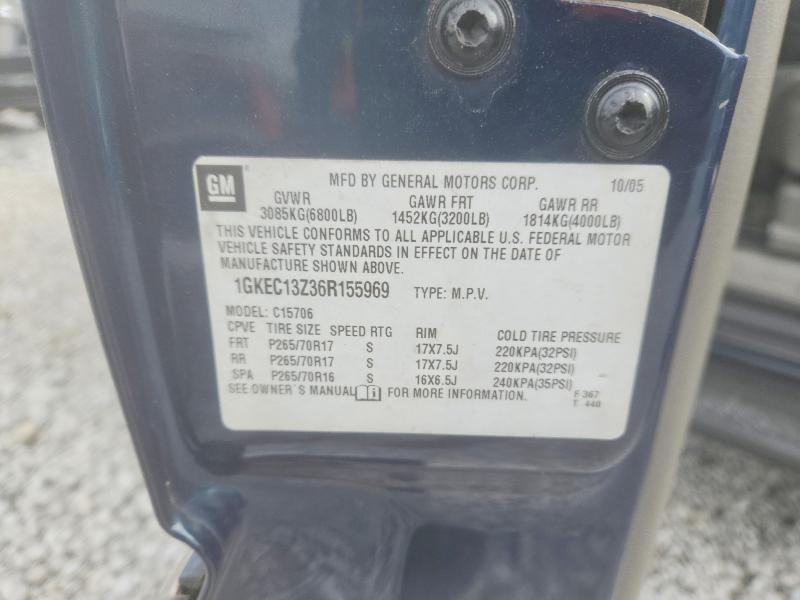 46665716 :رقم المزاد ، 1GKEC13Z36R155969 vin ، 2006 Gmc Yukon مزاد بيع