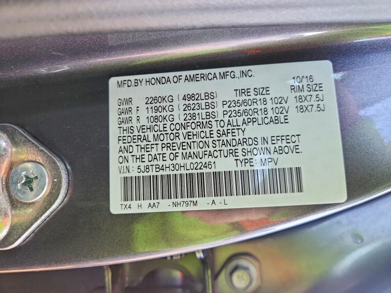 Aukcja sprzedaży 2017 Acura Rdx, vin: 5J8TB4H30HL022461, numer aukcji: 79972715