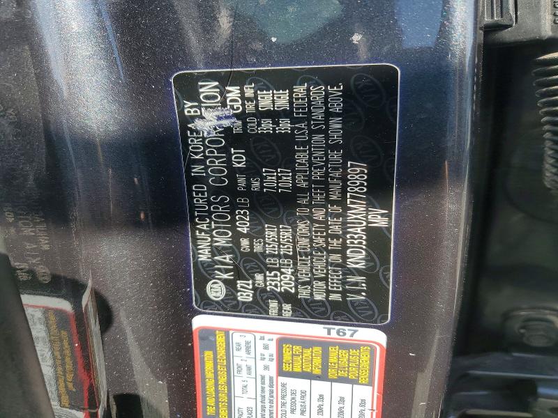 Aukcja sprzedaży 2021 Kia Soul, vin: KNDJ33AUXM7789897, numer aukcji: 46658356