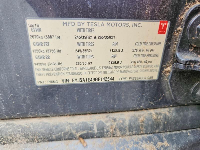 Продажа на аукционе авто 2016 Tesla Model S, vin: 5YJSA1E49GF142544, номер лота: 48174244