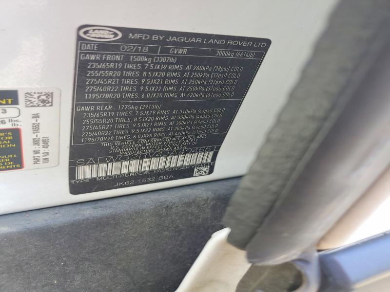 Aukcja sprzedaży 2018 Land Rover Range Rover Sport, vin: SALWG2RV4JA404651, numer aukcji: 46799786