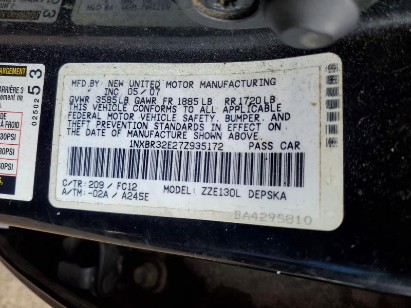 Продаж на аукціоні авто 2007 Toyota Corolla, vin: 1NXBR32E27Z935172, номер лоту: 79758085