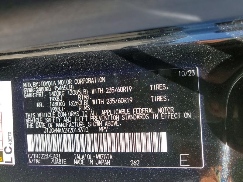 Aukcja sprzedaży 2024 Lexus Rx 350, vin: JTJCHMAA2R2014310, numer aukcji: 46661396