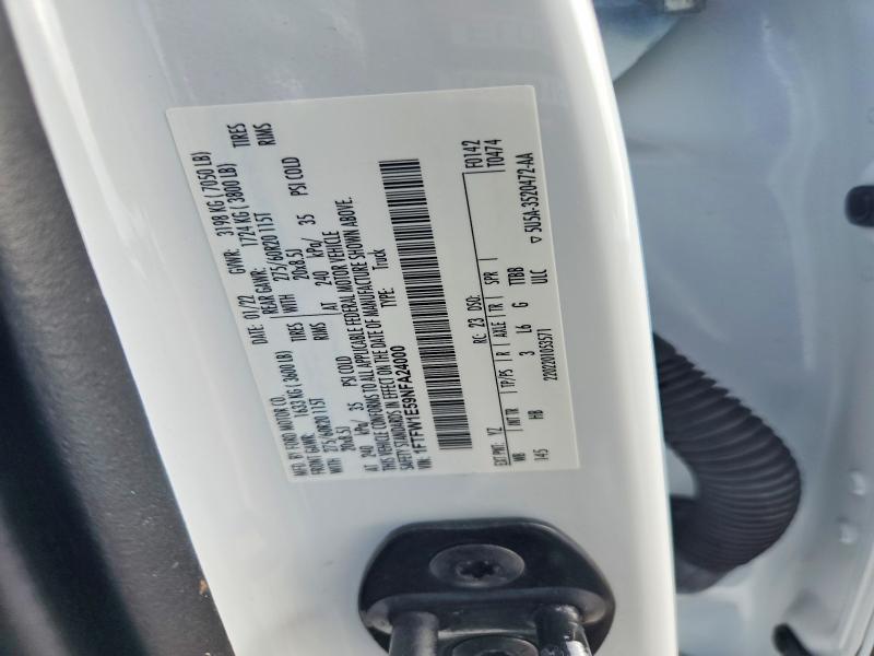 79659465 :رقم المزاد ، 1FTFW1E59NFA24000 vin ، 2022 Ford F150 مزاد بيع