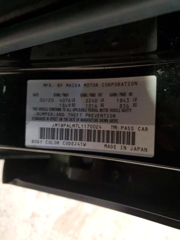 Продажа на аукционе авто 2020 Mazda 3, vin: JM1BPALM7L1170024, номер лота: 46395706