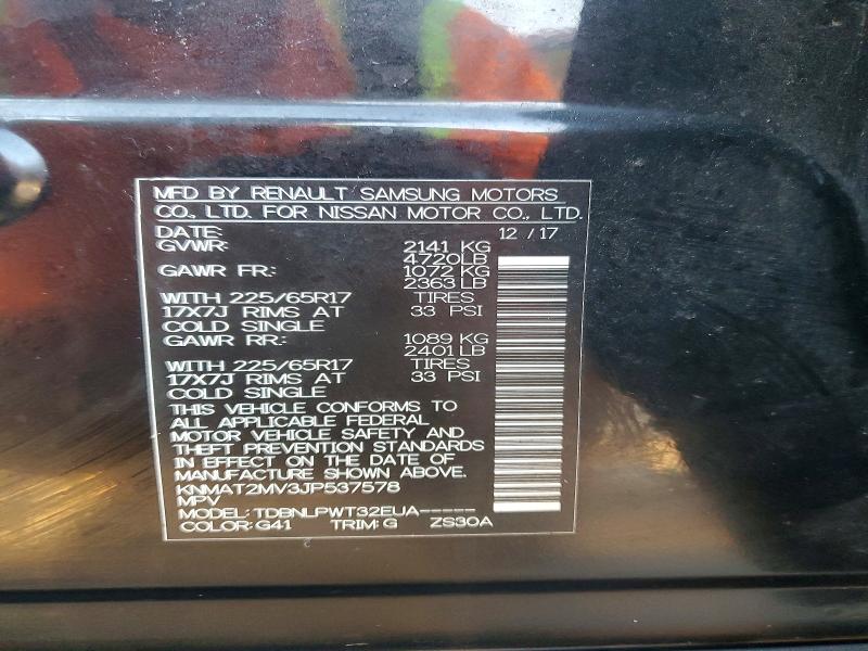 Продажа на аукционе авто 2018 Nissan Rogue, vin: KNMAT2MV3JP537578, номер лота: 46961426