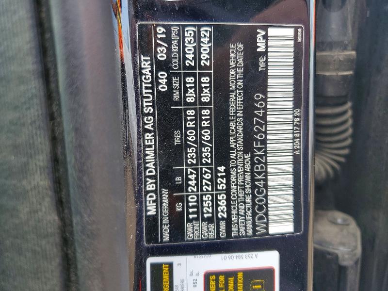 Продаж на аукціоні авто 2019 Mercedes-benz Glc, vin: WDC0G4KB2KF627469, номер лоту: 47995656