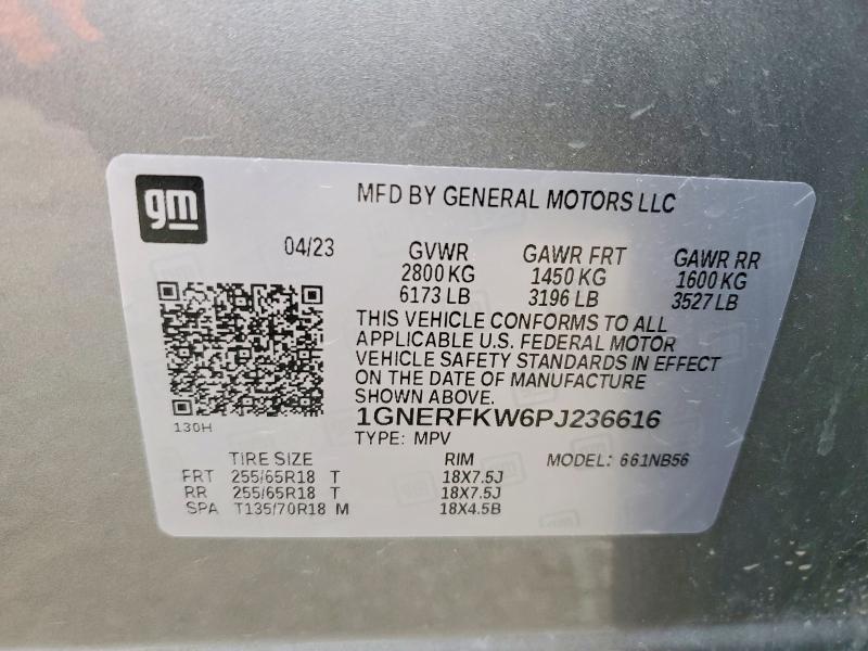 Aukcja sprzedaży 2023 Chevrolet Traverse, vin: 1GNERFKW6PJ236616, numer aukcji: 45824346