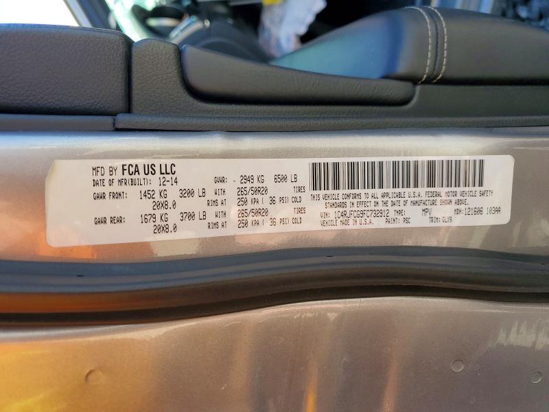 Продаж на аукціоні авто 2015 Jeep Grand Cherokee, vin: 1C4RJFCG9FC732912, номер лоту: 46723976