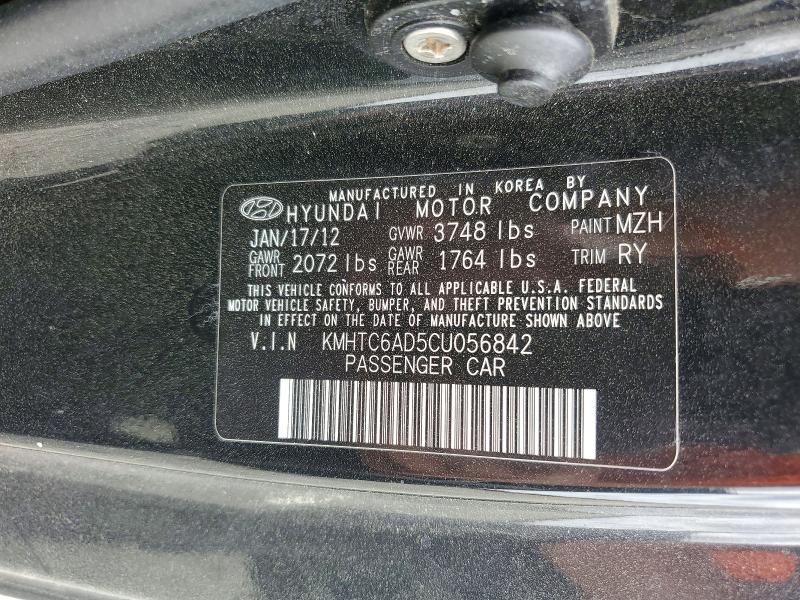48084056 :رقم المزاد ، KMHTC6AD5CU056842 vin ، 2012 Hyundai Veloster مزاد بيع