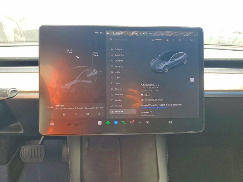 46325456 :رقم المزاد ، 5YJ3E1EB9MF019720 vin ، 2021 Tesla Model 3 مزاد بيع