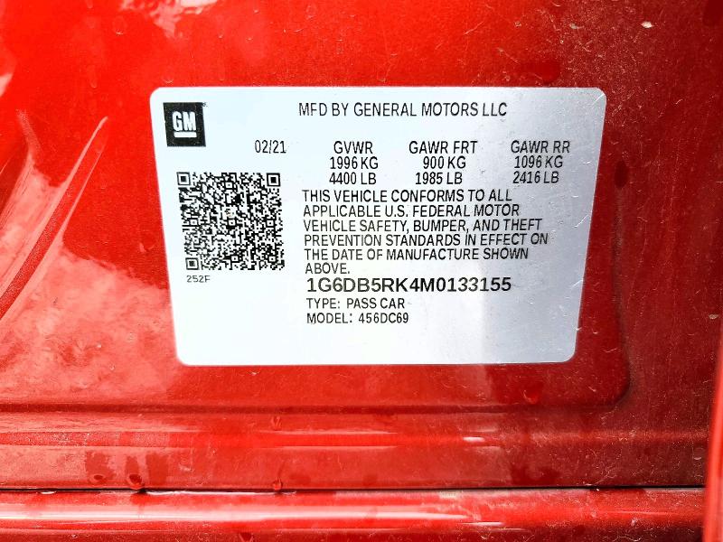 Продажа на аукционе авто 2021 Cadillac Ct4, vin: 1G6DB5RK4M0133155, номер лота: 41952896