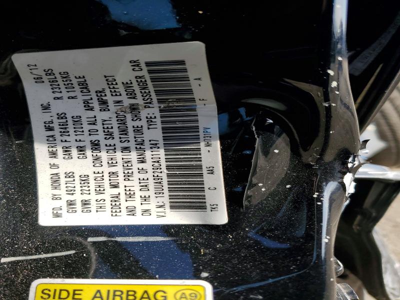 47420606 :رقم المزاد ، 19UUA9F29CA011347 vin ، 2012 Acura Tl مزاد بيع