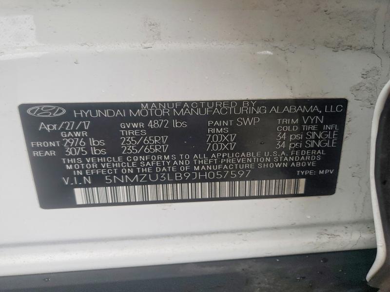 Продажа на аукционе авто 2018 Hyundai Santa Fe Sport, vin: 5NMZU3LB9JH057597, номер лота: 45754026