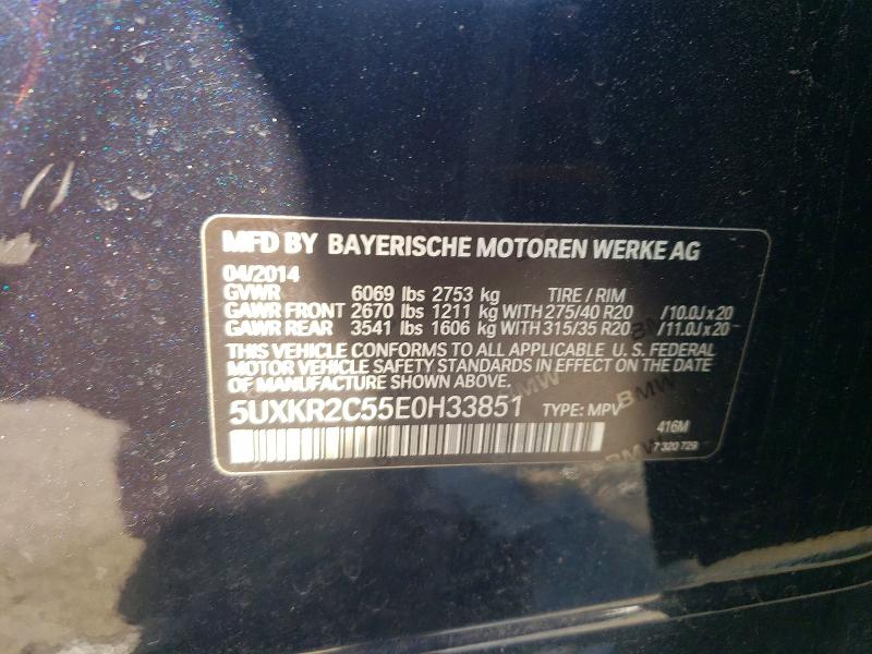 Aukcja sprzedaży 2014 Bmw X5, vin: 5UXKR2C55E0H33851, numer aukcji: 79803035