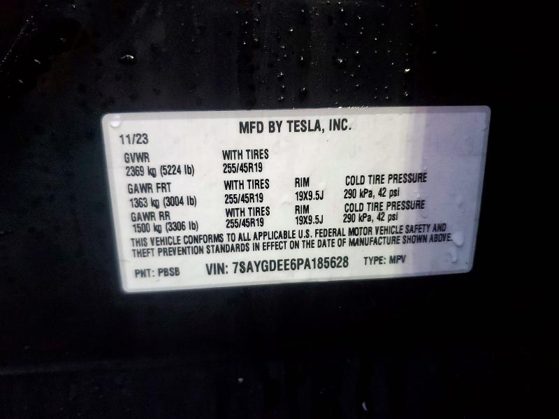 Aukcja sprzedaży 2023 Tesla Model Y, vin: 7SAYGDEE6PA185628, numer aukcji: 46119976
