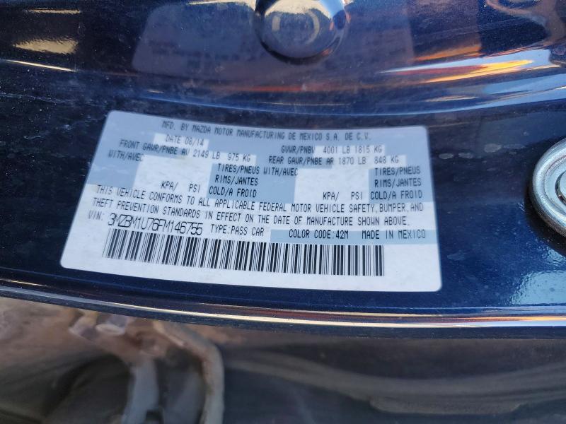 Aukcja sprzedaży 2015 Mazda 3, vin: 3MZBM1U76FM146755, numer aukcji: 45792746