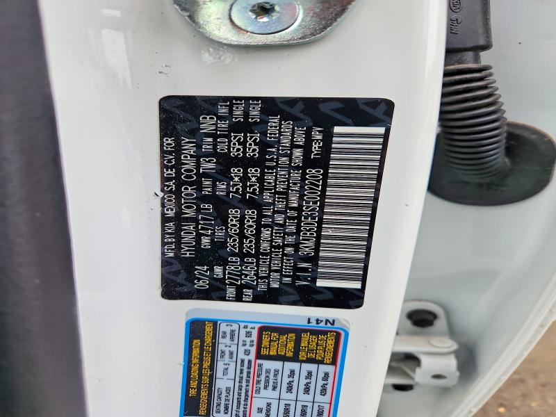 75942665 :رقم المزاد ، 3KMJB3DE3SE002208 vin ، 2025 Hyundai Tucson مزاد بيع