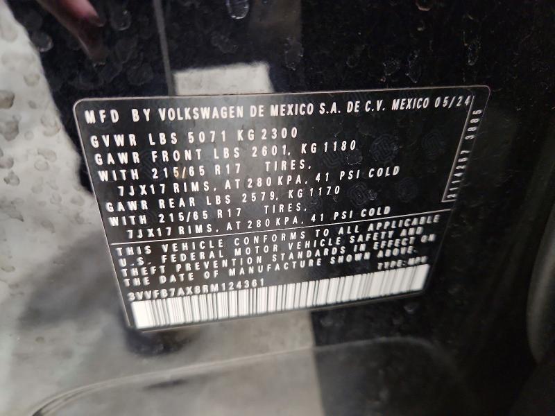 41835956 :رقم المزاد ، 3VVFB7AX8RM124361 vin ، 2024 Volkswagen Tiguan مزاد بيع