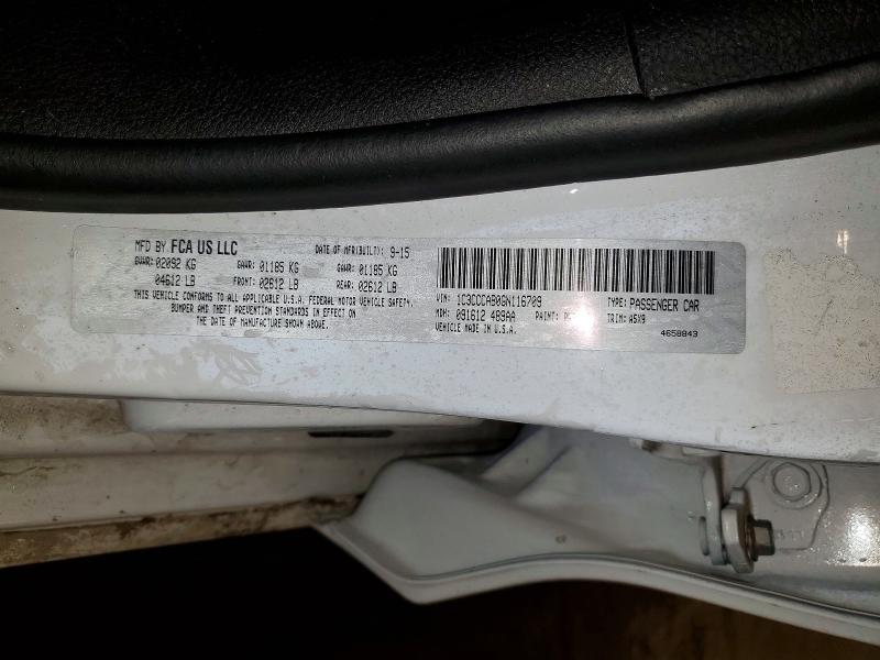 Продаж на аукціоні авто 2016 Chrysler 200, vin: 1C3CCCAB0GN116709, номер лоту: 47287026