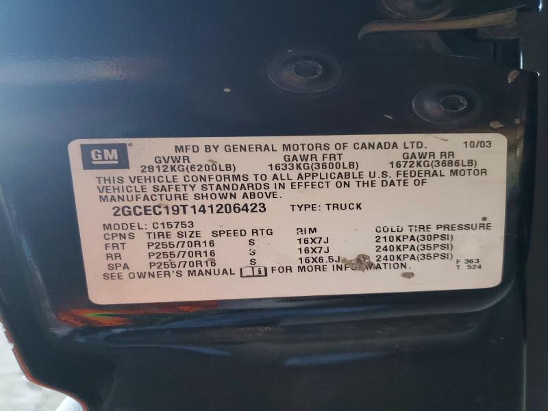 Продаж на аукціоні авто 2004 Chevrolet Silverado, vin: 2GCEC19T141206423, номер лоту: 47721766