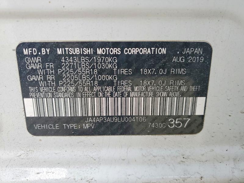 Продаж на аукціоні авто 2020 Mitsubishi Outlander Sport, vin: JA4AP3AU9LU004106, номер лоту: 79403805