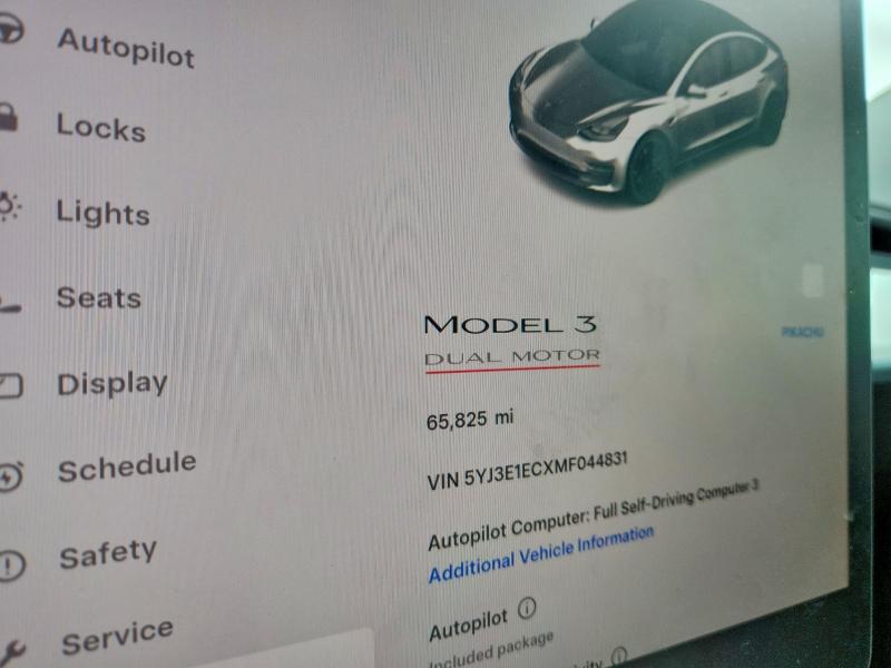 2021 Tesla Model 3 მანქანა იყიდება აუქციონზე, vin: 5YJ3E1ECXMF044831, აუქციონის ნომერი: 79304235