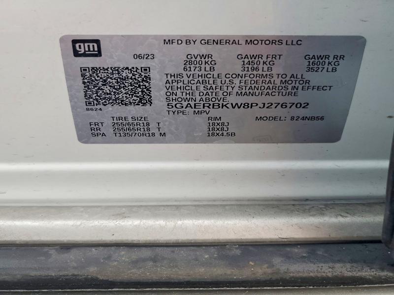 46304966 :رقم المزاد ، 5GAERBKW8PJ276702 vin ، 2023 Buick Enclave مزاد بيع