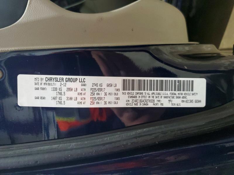 Aukcja sprzedaży 2012 Chrysler Town & Country, vin: 2C4RC1BG4CR270339, numer aukcji: 79447795