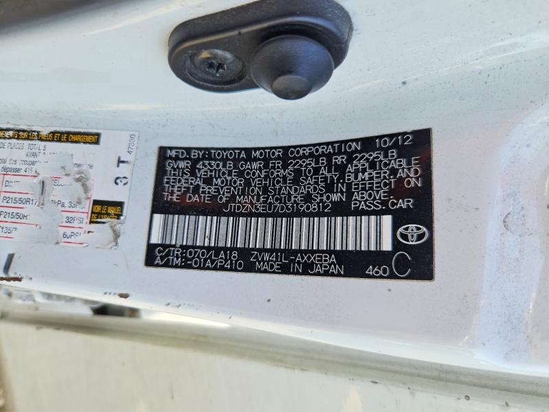 Продаж на аукціоні авто 2013 Toyota Prius V, vin: JTDZN3EU7D3190812, номер лоту: 45461286