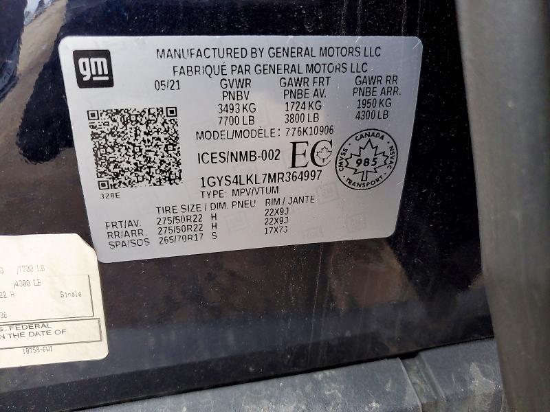 Продажа на аукционе авто 2021 Cadillac Escalade, vin: 1GYS4LKL7MR364997, номер лота: 79606425