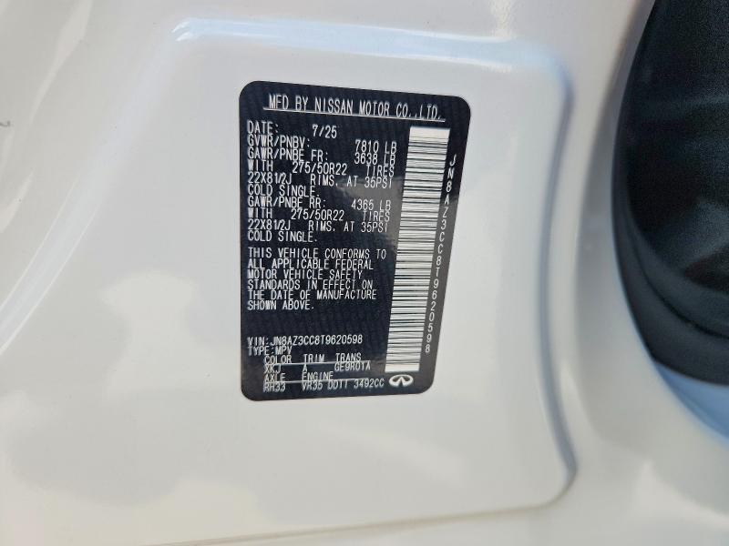 Aukcja sprzedaży 2026 Infiniti Qx80, vin: JN8AZ3CC8T9620598, numer aukcji: 79984765