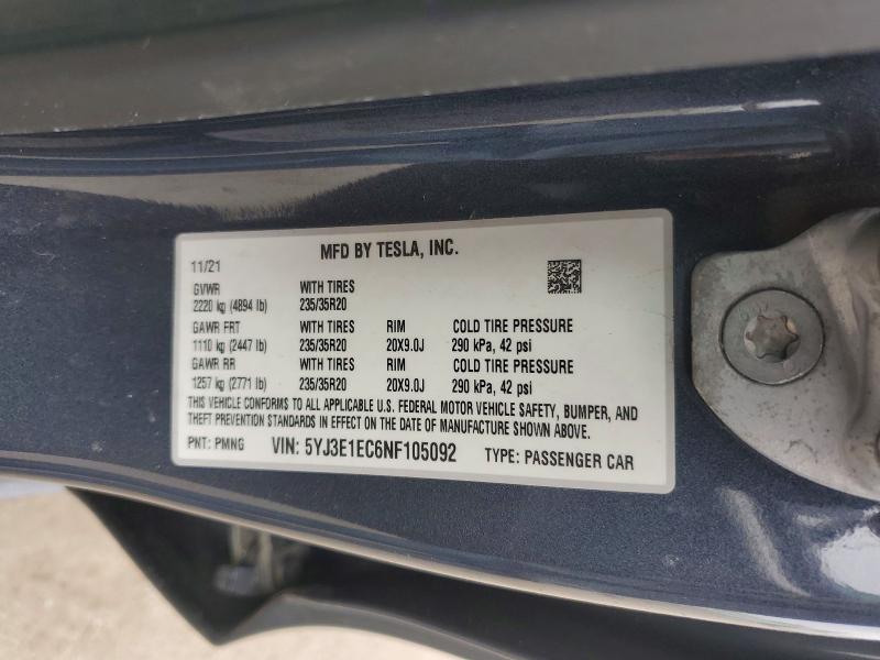 Aukcja sprzedaży 2022 Tesla Model 3, vin: 5YJ3E1EC6NF105092, numer aukcji: 46515796