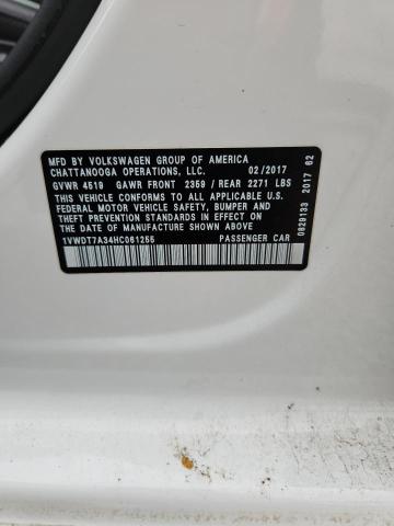 Aukcja sprzedaży 2017 Volkswagen Passat, vin: 1VWDT7A34HC061255, numer aukcji: 46167066