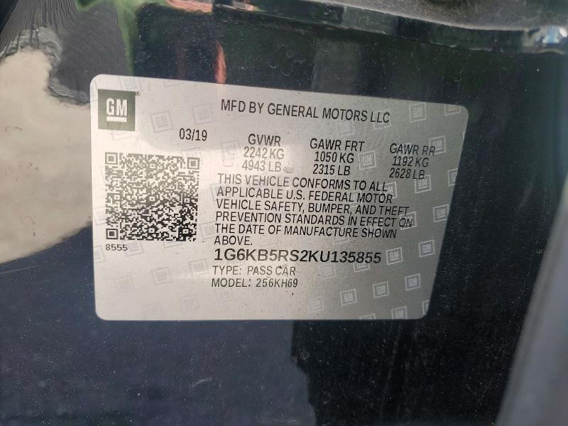 Aukcja sprzedaży 2019 Cadillac Ct6, vin: 1G6KB5RS2KU135855, numer aukcji: 45921646