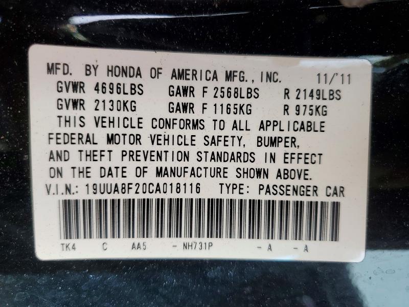 Продажа на аукционе авто 2012 Acura Tl, vin: 19UUA8F20CA018116, номер лота: 47706076