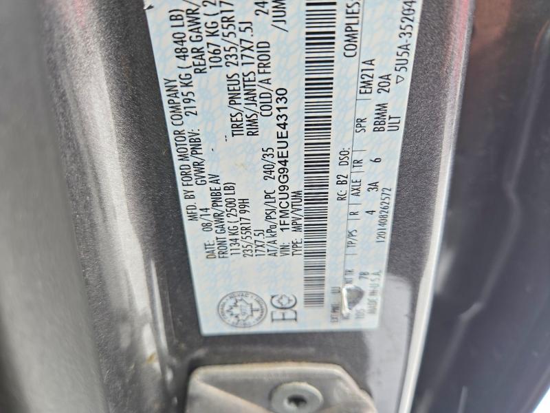 45794946 :رقم المزاد ، 1FMCU9G94EUE43130 vin ، 2014 Ford Escape مزاد بيع