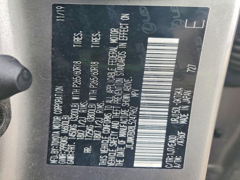 79916965 :رقم المزاد ، JTJAM7BX8L5247962 vin ، 2020 Lexus Gx 460 مزاد بيع