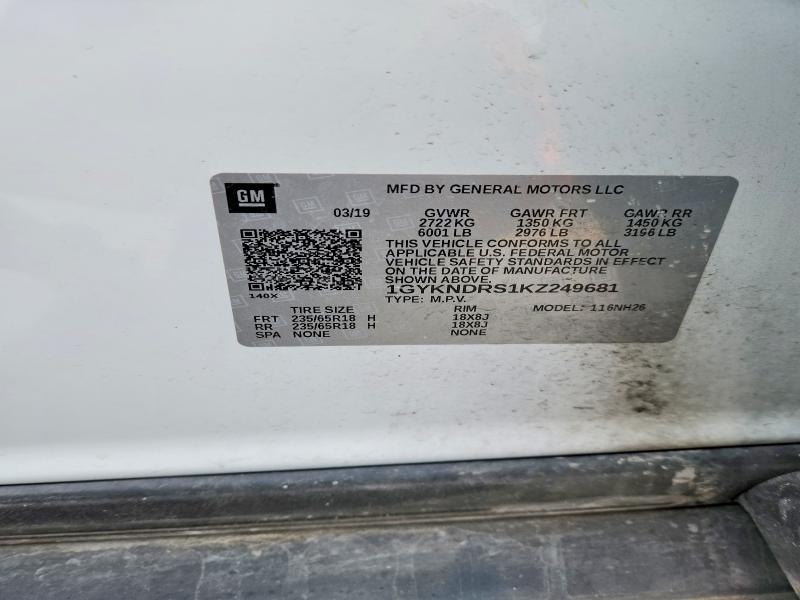 Продаж на аукціоні авто 2019 Cadillac Xt5, vin: 1GYKNDRS1KZ249681, номер лоту: 46105686