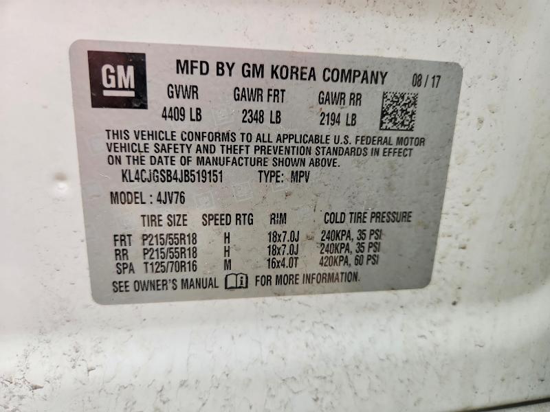 Auction sale of the 2018 Buick Century 4d Cs, vin: KL4CJGSB4JB519151, lot number: 47415616