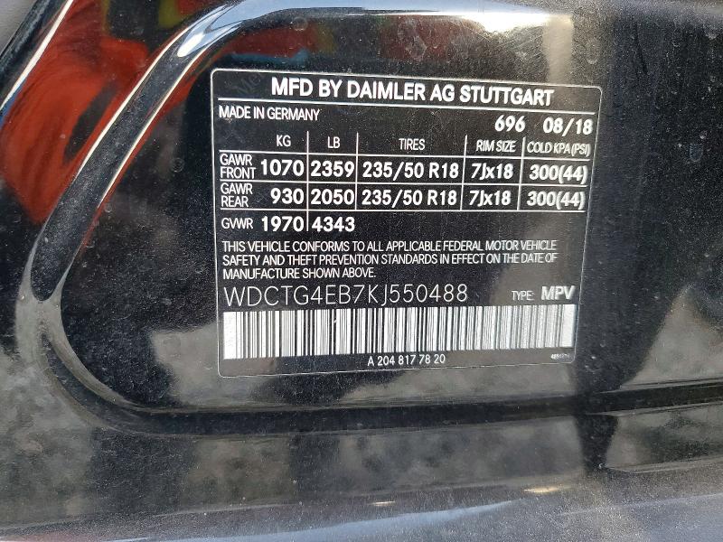 Продажа на аукционе авто 2019 Mercedes-benz Gla, vin: WDCTG4EB7KJ550488, номер лота: 79055075