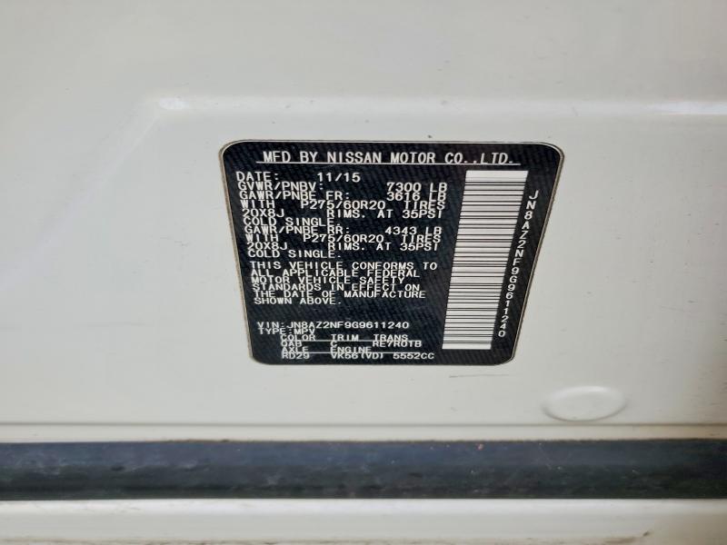 Продажа на аукционе авто 2016 Infiniti Qx80, vin: JN8AZ2NF9G9611240, номер лота: 46546806
