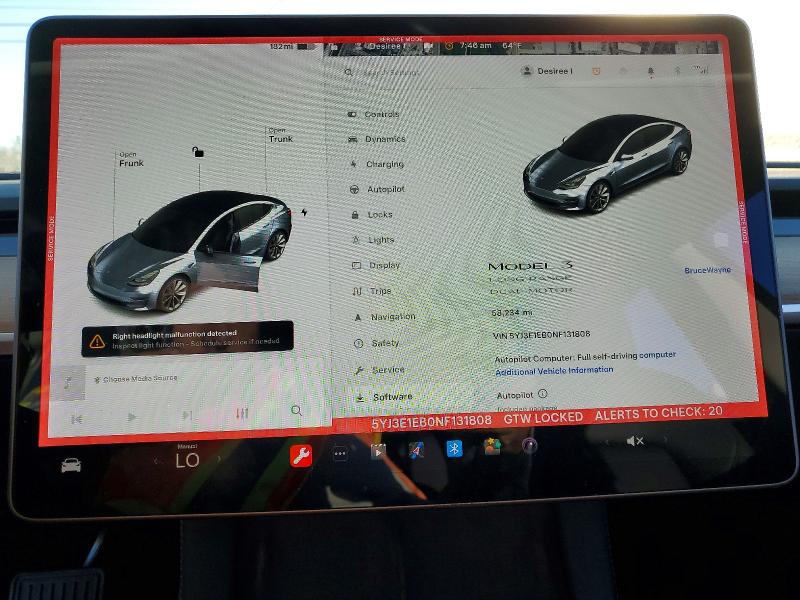 Продаж на аукціоні авто 2022 Tesla Model 3, vin: 5YJ3E1EB0NF131808, номер лоту: 45790566