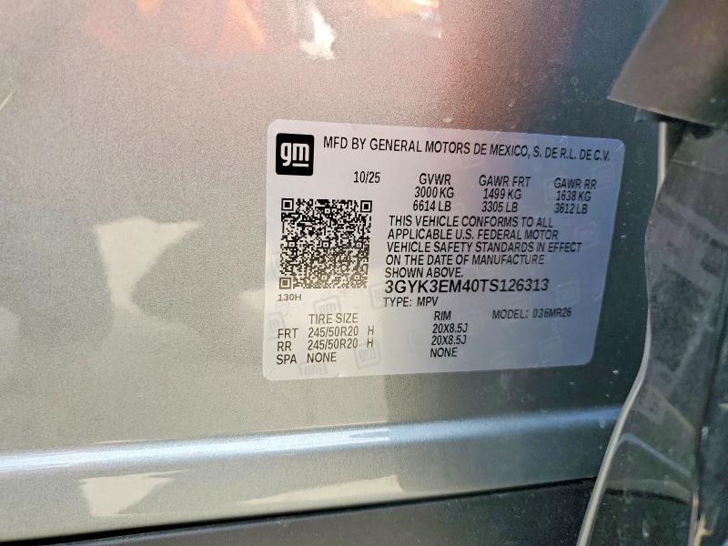 Aukcja sprzedaży 2026 Cadillac Optiq, vin: 3GYK3EM40TS126313, numer aukcji: 47770246