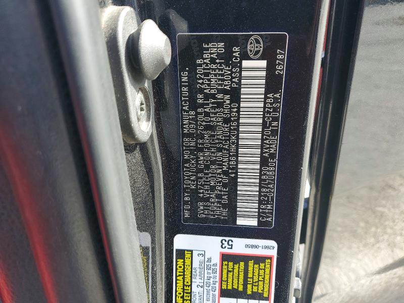 Продаж на аукціоні авто 2019 Toyota Camry, vin: 4T1B61HK3KU161940, номер лоту: 48239456