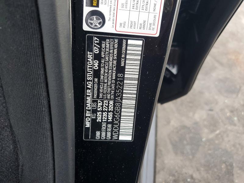46263966 :رقم المزاد ، WDDUG6GB8JA352218 vin ، 2018 Mercedes-benz S مزاد بيع