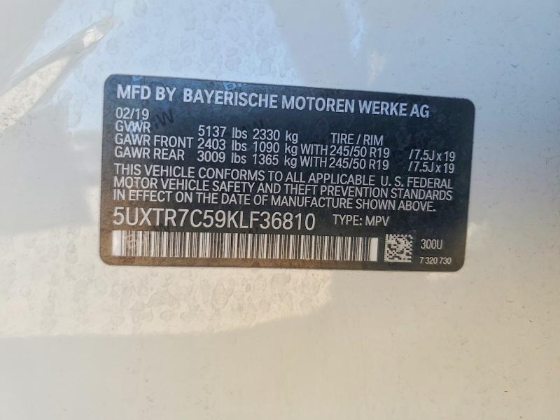 Продажа на аукционе авто 2019 Bmw X3, vin: 5UXTR7C59KLF36810, номер лота: 79395015