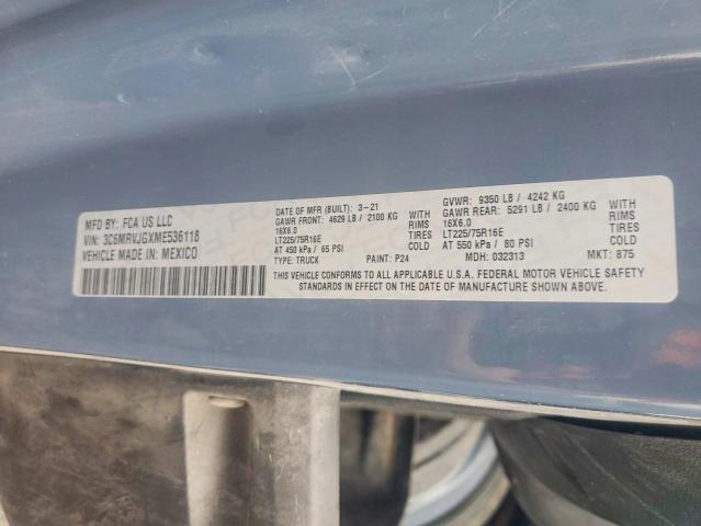 Aukcja sprzedaży 2021 Ram Promaster 3500, vin: 3C6MRVJGXME536118, numer aukcji: 47265786