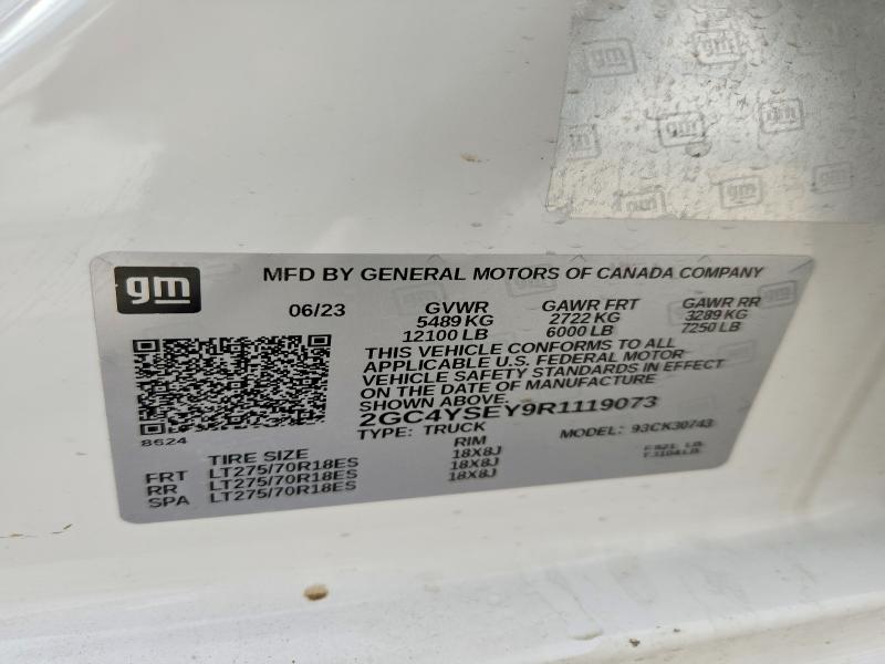Продаж на аукціоні авто 2024 Chevrolet Silverado, vin: 2GC4YSEY9R1119073, номер лоту: 46922806